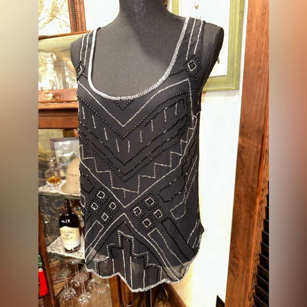 Body Central Sheer Black Tank Top Size Medium - Picture 2 of 7